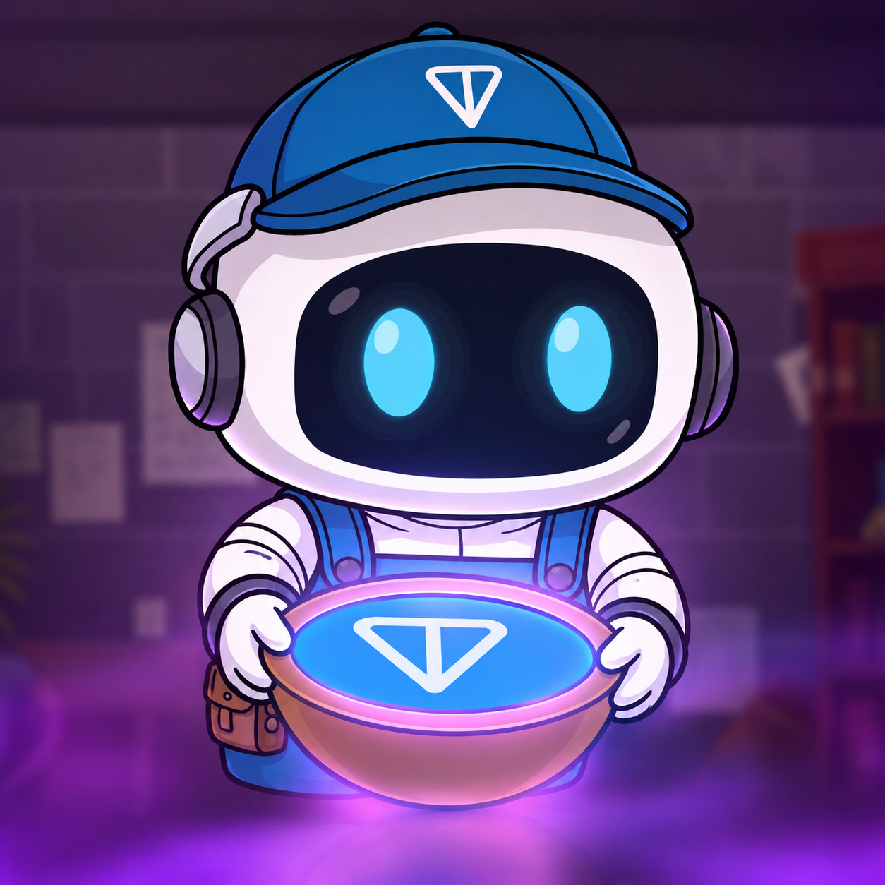 Edy holding a glowing TON bowl